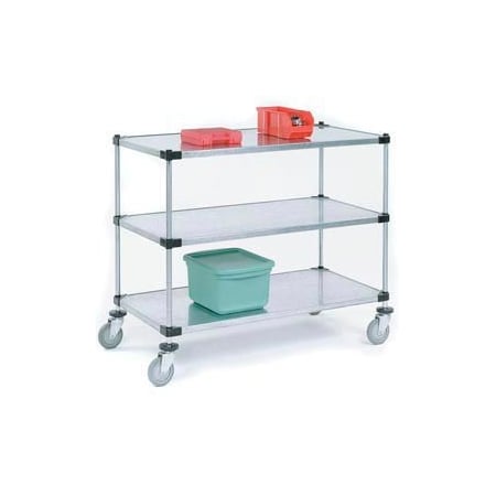 Nexel    Adjustable Solid Galvanized Shelf Cart 60x18 2 Shelves 800 Lb. Cap